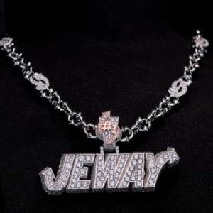 Collar de Plata 925 Personalizado de Alta Calidad con Moissanita, Colgante de Rapero, Joyería Hip Hop, Estilo Iced, Moderno y Certificado - Product Image 1