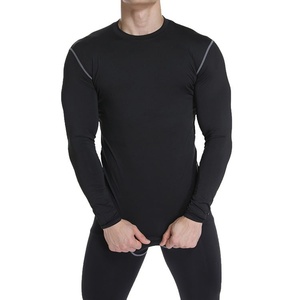 <b>Men's</b> <b>Compression</b> T-<b>Shirt</b> Breathable Spandex/Polyester Fabric Seamless Fusing Custom Logo Positions Front Left Sleeve Back Right - Product Image 3