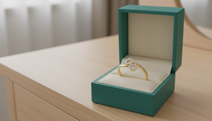 Anillo de Lujo para Uso Diario con Diseño Amira para Mujer, Oro de 14K, 20 Diamantes Naturales de Corte Brillante Redondo, Color G |   Chapado en Rodio 0.15Ctw - Product Image 5