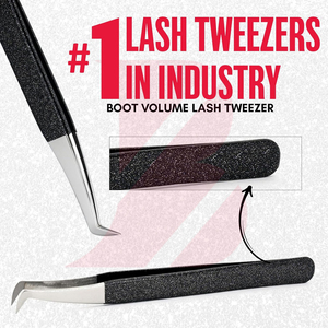 Pinzas para Extensión de Pestañas con Punta de Fibra, Marca Privada, Venta al Por Mayor, Recubrimiento Negro Brillante, Herramientas de Alta Precisión para Volumen de Pestañas - Product Image 4