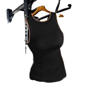 Débardeurs de sport en coton blanc de style décontracté à col rond côtelé respirant personnalisé OEM pour femmes - Product Image 1