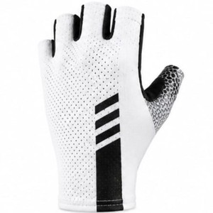 Gants de cyclisme demi-doigts en PU, design en maille respirante, gants de course unisexes, fermeture à boucle et crochet, ajustement universel - Product Image 5