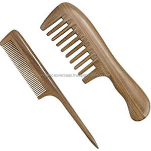 Peine de madera de bambú respetuoso con el medio ambiente al por mayor, peine de dientes anchos biodegradable personalizado, tipo de Peine común de uso en salón - Product Image 5