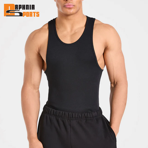 Custom Logo New Design Black <b>Mens</b> Muscle Workout Sports Gym <b>Vest</b> Bodybuilding <b>Stringer</b> Sleeveless Tank Top for <b>Men</b> - Product Image 1