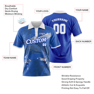 T-shirt de golf décontracté et professionnel pour homme, coupe classique, manches courtes, anti-plis, avec logo personnalisé sublimé sur la poche, idéal pour l'été - Product Image 2