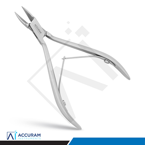 Accuram Coupe-ongles en acier inoxydable 11 cm, lame droite, pointe aiguisée, professionnel, pour ongles épais, usage adulte - Product Image 2