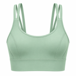Soutien-gorge de sport sexy en nylon pour yoga, quatre aiguilles six fils, soutien-gorge de sport léger, séchage rapide, respirant, torsion avant, push-up, très tendance - Product Image 2