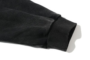 Sweat à capuche homme gris anthracite coupe classique streetwear, logo personnalisé, délavage acide, grammage lourd, 100% coton molletonné avec poche - Product Image 6