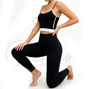 Women Yoga Set Workout Fitness Gym Wear Yoga Set Gym Clothing Sleeveless Yoga Set For Women - Product Image 5