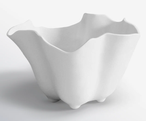 Seau à glace et vase à fleurs en métal blanc thermolaqué, à bords ondulés, pour centres de table événementiels - Vente en gros usine - Product Image 2
