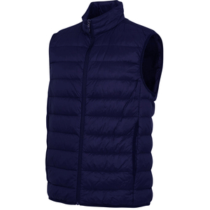 เสื้อกั๊กพัฟเฟอร์น้ำหนักเบาแบบมีปกตั้ง  บุใยดาวน์  ออกแบบโลโก้ได้ตามต้องการ  เสื้อกั๊กพัฟเฟอร์ผู้ชาย  เสื้อกั๊กแบบกลับด้านได้ - Product Image 5