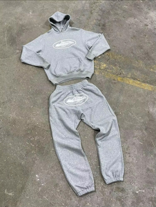 Chándal para Hombre de Alta Calidad, Diseño Vintage y Logotipo Personalizado, Cierre Completo, Dos Piezas, 100% Algodón, Sin Reseñas - Product Image 2