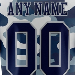 Custom Camouflage American Football Jersey Men's V-Neck Short Sleeve Breathable Polyester Team Name Any Name Sublimated Print - Product Image 3