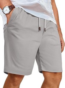 Shorts chino pour homme en nylon/acrylique haut de gamme, anti-humidité, taille haute, fermeture boutonnée, motif uni, logo frontal, décontracté, pour l'été - Product Image 4