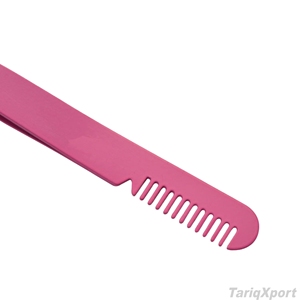 Wholesale Stainless Steel Eyelash Extension Tweezers Private Label Eyebrow Tweezers Slanted Tip <b>Makeup</b> <b>Tool</b> - Product Image 3