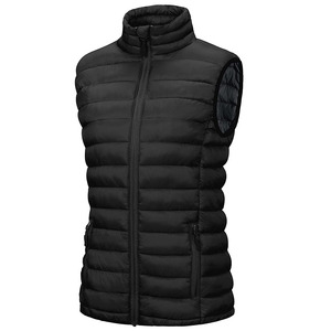 Dernier modèle Gilet d'hiver matelassé zippé pour femme, style streetwear, avec logo personnalisé, vêtement d'extérieur tendance, gilet équestre - Product Image 1