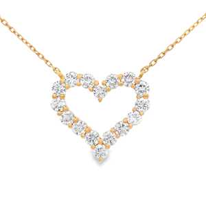สร้อยคอจี้รูปหัวใจ ทองคำแท้ 14K 18K เพชรทรงกลมเพาะเลี้ยงในห้องปฏิบัติการ  แบบซ้อนชั้น  ความยาว 18 นิ้ว  ฝังเพชรแบบหนามเตย  เครื่องประดับสำหรับใส่ทุกวัน - Product Image 5