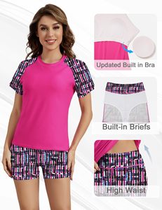 Unisex Performance Rash Guard <b>Shorts</b> Set Surfing <b>Swimming</b> Beach Gym Workout Custom Design OEM Wholesale Sportswear - Product Image 3