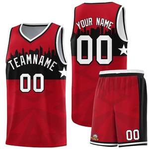 Ensemble de maillots de basket-ball personnalisés avec nom, numéro, logo d'équipe, impression sublimée, unisexe, adulte, maille respirante, coupe athlétique - Product Image 4