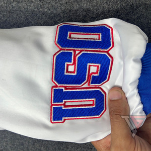 Custom Team Satin High Quality Fashion Men Winter Varsity Bomber Winter Jacket 100% Satin - Product Image 5