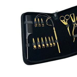 Hand Tied Hair Extension Tools <b>Kit</b> Custom Professional Hair Extension Tools <b>Kit</b> 17 Pieces Work Pliers Set Hair <b>Weaving</b> - Product Image 5