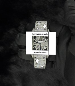 Reloj de Lujo de Moda Antigua Más Vendido, Estilo Hip Hop, con Moissanita y Diamantes, de Acero Inoxidable, Analógico, Mecánico, Esqueleto - Product Image 1