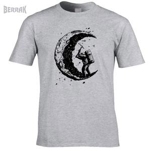 100% Katoen Graven De Maan พิมพ์ Grappige Mens O-Neck เสื้อ T โหมดผู้ชายเสื้อผู้ชายเสื้อยืดผู้ชายเสื้อยืด Mannelijke Man - Product Image 2