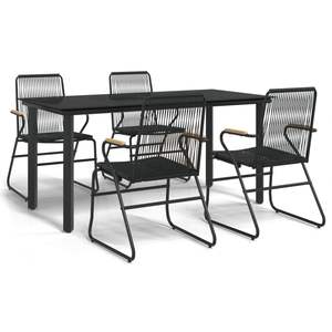 Conjunto de Comedor para Jardín en Negro - Product Image 2