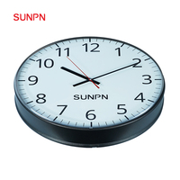 Horloge analogique mécanique moderne avec synchronisation NTP/WiFi/4G, horloge murale en métal pour les unités municipales, les usines, les hôpitaux, les écoles