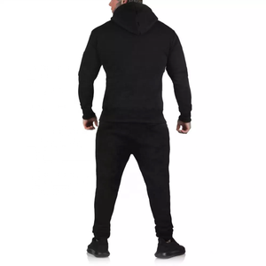 Chándal para hombre con cuello redondo, ropa deportiva sólida para correr con cremallera de manga larga, conjuntos de chándal informales para hombre - Product Image 4