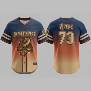 Maillot de baseball personnalisé professionnel, entièrement sublimé, pour équipes, softball, jeunes et adultes - Product Image 2