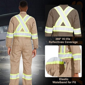 Tenue de travail respirante marron 2027 pour hommes – Uniforme de sécurité haute visibilité, antistatique et imperméable - Product Image 6