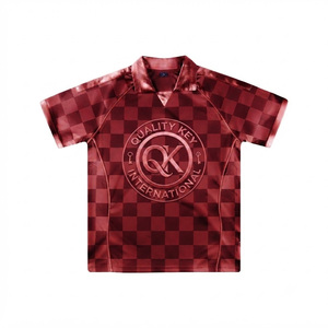 Modern Urban Mens Polo Shirt Checkerboard Pattern Design <b>Old</b> Money Casual Golf Tennis Performance Polo Shirts - Product Image 5