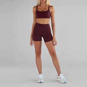 Conjunto de Ropa Deportiva de Yoga para Mujer, Primavera-Verano 2026, Dos Piezas, Shorts y Top, Secado Rápido, para Ejercicio, Yoga, Fitness y Running - Product Image 3