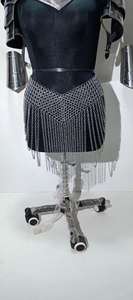 <b>Silver</b> Plated Stainless Steel Armor Set With Chainmail <b>Skirt</b> - Product Image 3