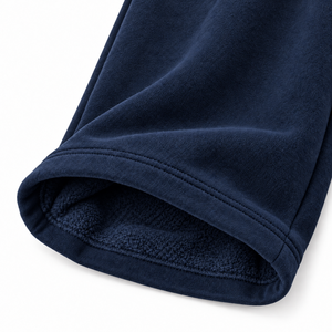 Men's Navy Fleece baggy oversized Sweatpants Elastic Waist Drawstring Casual <b>Pants</b> With Side Pockets Autumn Wear - Product Image 4