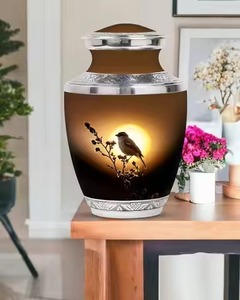 Vente chaude Blanc Grande Urne Adulte Crémation Thème Tortue En Aluminium Pour Les Cendres Humaines Avec Sac De Velours Gratuit - Product Image 6