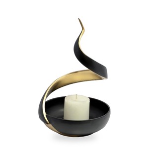 Candelabro de Metal con Diseño de Serpiente en Aluminio Fundido Dorado y Negro, Hecho a Mano, de Alta Calidad, Marca OEM, Decoración Elegante para el Hogar - Product Image 3