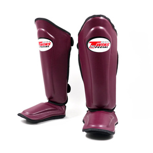 สนับแข้ง MMA แบบคู่ รุ่นใหม่ คุณภาพพรีเมียม ราคาขายส่ง RTS ผลิตตามสั่ง OEM ป้องกันขาสำหรับคิกบ็อกซิ่ง ทำจากหนัง - Product Image 5