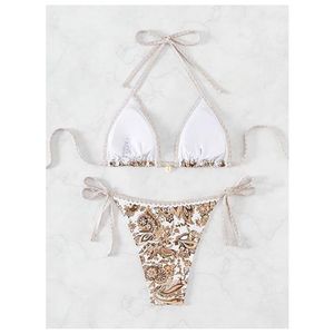 Traje de Baño Bikini Personalizado al por Mayor para Mujer, Color Sólido, Sexy, Triangular, Ropa de Baño Informal y Conjunto de Bikini para Playa - Product Image 5