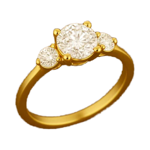 Bague de fiançailles personnalisée en or jaune massif 14 carats 1.3 ct avec sertissage de griffes en moissanite certifiée GIA - Product Image 1