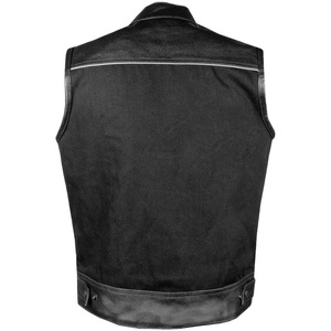 Chaqueta de Motociclista Reversible de Cuero Genuino para Hombre, Estilo Nuevo, Talla Grande, con Cadena de Metal - Product Image 2