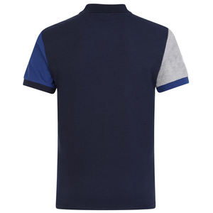 เสื้อโปโลชาย แขนสั้น ผ้าฝ้ายถัก ดีไซน์เรียบง่าย สีบล็อก ระบายอากาศได้ดี ทรงปกติ สีน้ำเงิน เทา กรมท่า - Product Image 2