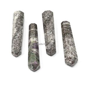 Pierres de Guérison Naturelles Scolecite Double Point Terminé Vente en Gros Labradorite Double Terminé Obélisque Point Tower - Product Image 6
