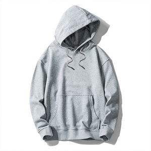 Two Big Pockets Front Spring Woven Casual Eco-Friendly Waterproof Windproof Cotton Hoddies Custom Logo <b>Men</b> Designer <b>Black</b> - Product Image 3