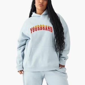 Sudaderas con Capucha de Invierno para Mujer de Alta Calidad, 100% Algodón, Estilo Urbano, con Cierre y Diseño de Pedrería, con Logotipo Personalizado y Servicio OEM - Product Image 5