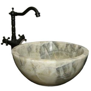 Évier en onyx rose clair, évier en marbre onyx, évier urbain - Product Image 3