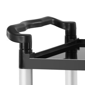 Carrito de Plástico Utilitario de 3 Niveles, Capacidad de Carga de 500 Libras, Ruedas Giratorias de 360 Grados con 2 Frenos, 31.1 X 19.3 Pulgadas, Carrito de Limpieza - Product Image 4