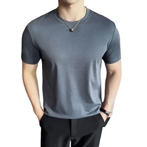 Camiseta para hombre, novedad de verano 2025, Camiseta de algodón puro de seda fina, Camiseta de cuello redondo, deportes, Fitness, correr, ropa informal para hombre - Product Image 6