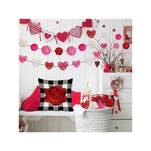 24 Piezas de Adornos Colgantes de Mimbre en Forma de Corazón, Decoraciones Naturales de Ratán para Bodas, Fiestas o San Valentín - Product Image 3